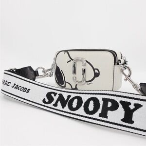 Marc Jacobs White and Black Snoopy camera Bag
